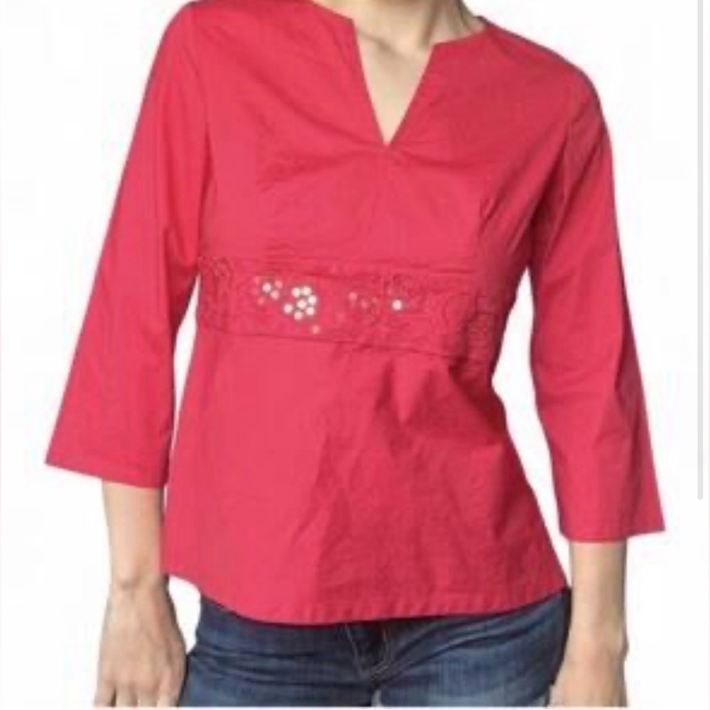 Talbots embroidered blouse with sequins  #boho #festival